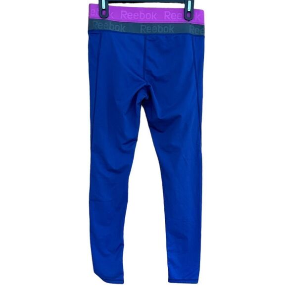 Reebok leggings with wide elastic logo waistband size M - Picture 2 of 5